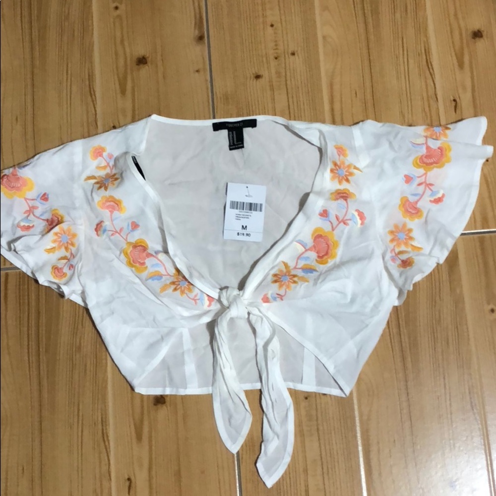 Forever21 Front Tie Crop Top